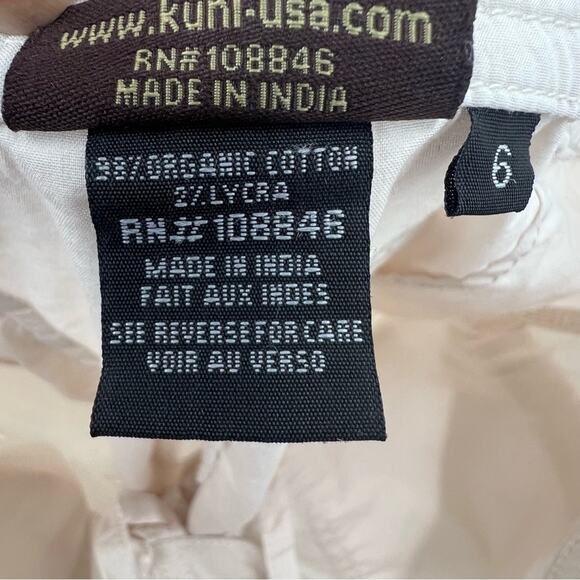 Kuhl pants women's 6 tan organic cotton blend crochet lace trim cropped Y2K - Picture 7 of 9